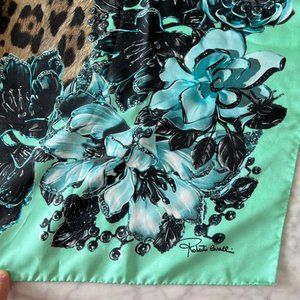 Roberto Cavalli Silk leopard print scarf